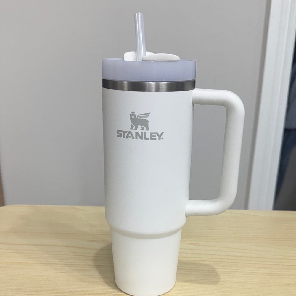 Stanley White Travel Mug with Handle
